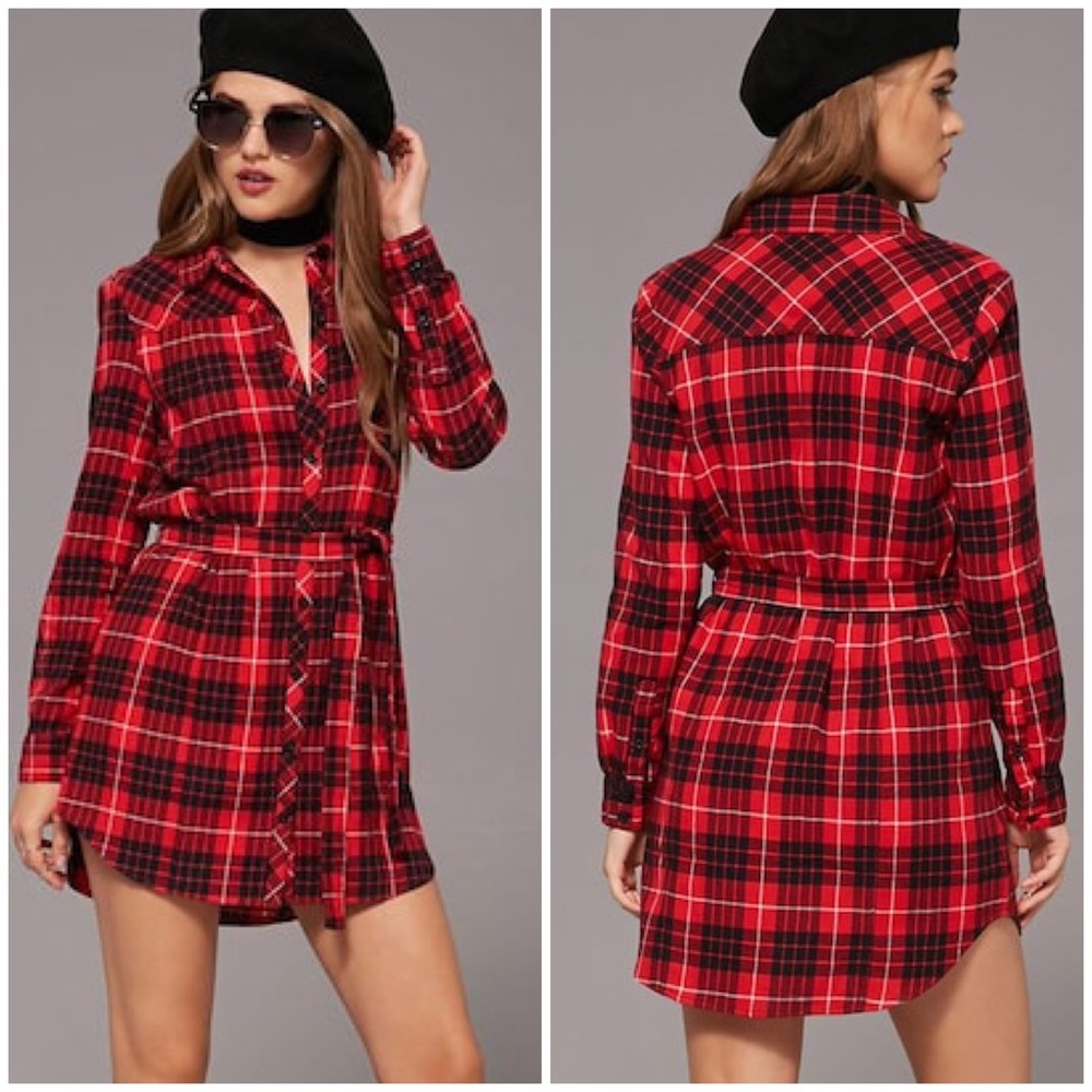 Pendleton Plaid Stevie Shirt Dress Women’s M Button Front Side Pockets